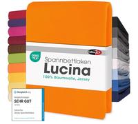 CelinaTex Lucina Lenzuolo Elasticizzato Cotone 90x200-100x200 cm Arancione