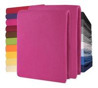 CelinaTex Lucina Lenzuolo Elasticizzato Topper spessori per Letto Contenitore Cotone 2er-Set 90x200-100x200 cm Rosa