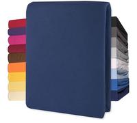 CelinaTex Lucina Lenzuolo Elasticizzato Topper spessori per Letto Contenitore Cotone 90x200-100x200 cm Blu Scuro