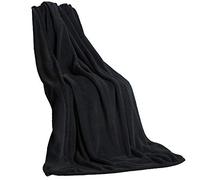 CelinaTex Quebec Coperta soffice Coperta in Microfibra Pile Coperta Giorno 150 x 200 cm Nero