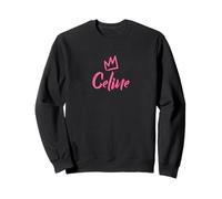Celine la regina / corona rosa e nome da donna chiamata Celine Felpa