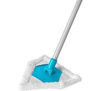 Celino®, mocio triangolare in microfibra, facile da pulire, manico estensibile 76-85 cm, per pulire cucina, bagno, soffitto, divano, angoli, fondo del letto multiuso