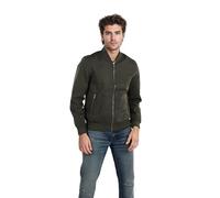 Celio Bomber a maniche lunghe in cotone vestibilità regolare tinta unita verde oliva da uomo, verde, L