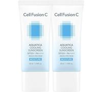Cell Fusion C Aquatica Cooling Sunscreen, Crema solare rinfrescante e idratante SPF50+/PA++++, 2x35ml