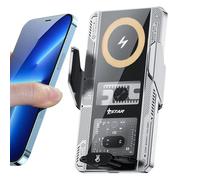 Cell Phone Car Mount Wireless Charger, Auto-Clamping Air Vent Bracket with 66W Fast Charging, Secure Holder for Phones, Ideal Commute, Ride Share, Road Travel, Dashboard Use, Car Interior Organization