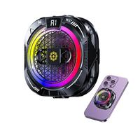 Cell Phone Cooler | Digital Display Heat Reduction Case - Semiconductor Adjustable Temp Control Cooling Fan for Adult Teacher Meeting Game Video Live Streaming