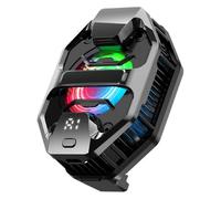 Cell Phone Cooling Pad, Semiconductor Phone Radiator, RGB LED Mobile Ventilator, Ultra-Quiet Cooling Clip, Fast Heat Dissipation Fan for Vlog, Tablet Use, 2,32 x 3,39 x 1,69 pollici