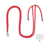 Cell Phone Lanyard Crossbody Adjustable Neck Strap for Around The Hand with Clear Tether Tab for Most Full Coverage Phones Case(Red)