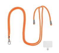 Cell Phone Lanyard Crossbody Adjustable Neck Strap for Around The Hand with Clear Tether Tab for Most Full Coverage Phones Case(Orange)