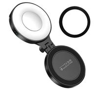 Cell Phone Selfie Lights, Magnetic Phone Light with Mirror, Adjustable LED Video Light for Photography Makeup Vlogging Video Call Live Streaming