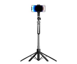 Cell Phone Tripod, 71 Inch Four-Leg Support Selfie Stick, Extendable Travel Camera Stand with Remote, Content Creator Accessories for Women and Men, Anti-Shake