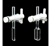 Cella a cuvetta al quarzo con tappo a vite/10 mm/1 mm/due canali/3,5 ml/350 ul luce a quattro vie/valvola a tre vie(10mm Round bottom)
