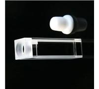 Cella al quarzo for microfluorescenza con tappo in PTFE - Percorso luminoso da 10 mm, volume da 0,7 ml, 4 finestre trasparenti