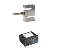 Cella di carico tipo S con display indicatore per pesatura in trazione | Sensore di pressione modello A1S3+HB-C in metallo ideale per pesatura e misurazione della tensione(300KG and Indicator)