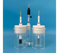Cella elettrochimica a tre celle a forma di H da 1 pezzo con elettrodo di riferimento for esperimenti elettrolitici avanzati(300ml-300ml-30ml)