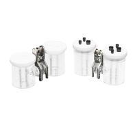 Cella elettrolitica a membrana sostituibile tipo H - Vetro borosilicato a tre elettrodi non sigillato, 1 set(250ml)