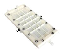 Cella elettrolitica in titanio MMO per generatore di acido ipocloroso - 3 anodi Ru-Ir | 0-24V / 5A Elettrolisi in acqua salata | Portata 80L / h con 3 connettori liberi