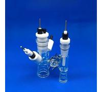 Cella elettrolitica sigillata con membrana microsostituibile di tipo H - 15-5 ml, a tre elettrodi for esperimenti di laboratorio(Silver/Silver Chloride Electrode)