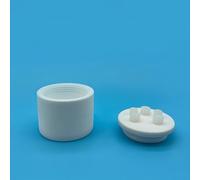 Cella elettrolitica sigillata in PTFE for esperimenti elettrochimici - Dimensioni personalizzabili (da 30 ml a 500 ml) con tre fori for elettrodi e due pori(50ml)