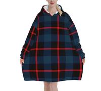 Cella Tartan in una Cella (2) Coperta con cappuccio in flanella per adulti