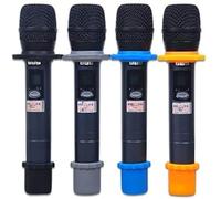 CellCase - Set di 5 microfoni senza fili, a prova di vibrazione, anti-rotolamento, con anello in silicone e supporto per dispositivo KTV 4 colori.