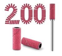 Cellentool 200 punte per trapano per unghie, piccole fasce abrasive con punta mandrino da 3,1 mm, 180 mini nastri abrasivi a grana fine, per unghie acriliche, gel manicure e pedicure