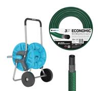 Cellfast Aluplus Carrello + Tubo Economic 1/2 (12,5 mm) 30 m - Set 2 pezzi