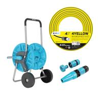 Cellfast Carrello Aluplus 1/2" con tubo 4YELLOW 50 m e irrigatore