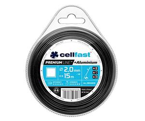 Cellfast Filo Da Taglio Fil De Débroussailleuse Renforcé Per Decespugliatori E Tagliaerba Filo Per Decespugliatore Premium Quadrato 2,0 mm 15 m