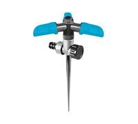 Cellfast Irrigatori per Prato Circolari 3 Bracci Gartensprinkler Rasensprenger con Flusso d'Acqua Controllabile per Prato Fiori Piante 18 Ugelli Basic