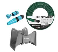 Cellfast Kit: Tubo giardino 1/2" 25 m + Gancio grigio + Irrigatore Basic