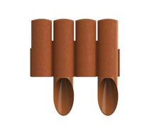 Cellfast Palissata da giardino standard, colore rosso mattone, altezza 25,5 cm, lunghezza 2,3 m