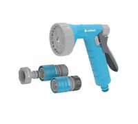 CELLFAST Pistola Per Irrigazione Set Da Giardino Spruzzatore Con Flusso D'Acqua Controllabile Per Prato Fiori Piante Irrigatore Collegamento Rapido Connessione Rain cellPRO 1/2" - 5/8"