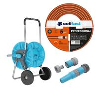 Cellfast PROFESSIONAL Kit tubo 3/4" 20 m + Carrello Aluplus 60 m + Irrigatore