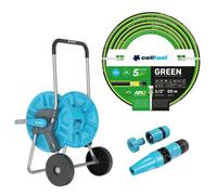 Cellfast Set Avvolgitubo Aluplus 1/2" con Tubo Green ATS2 50 m e Irrigatore