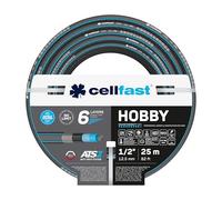 Cellfast Tubo da giardino HOBBY ATS2 ™, Heavy Duty, 6 strati, resistente ai raggi UV, tricot tricot a doppia croce ATS2 ™, 30 bar,1/2",25m,16-200