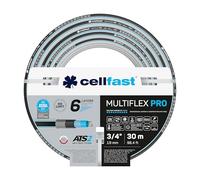 Cellfast Tubo da giardino MULTIFLEX PRO, resistente a 6 strati ATS2, resistente ai raggi UV e alle alghe, privo di metalli pesanti, tecnologia in velluto, 35 bar, -20/65° C 3/4", 30 m
