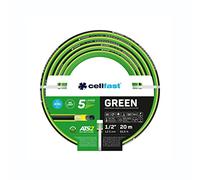 cellfast Tubo da Giardino Verde ATS2, Resistente, Flessibile, a 5 Strati, Intrecciato a Tricot ATS2, Resistente ai Raggi UV e alle alghe, Privo di Metalli Pesanti, 30 Bar, -20/+60° C 1/2", 20 m