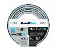 Cellfast Tubo da giardino MULTIFLEX PRO, resistente a 6 strati ATS2, resistente ai raggi UV e alle alghe, privo di metalli pesanti, tecnologia in velluto, 35 bar, -20/65° C 3/4", 30 m