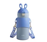 Cello Bunny Kids - Fiaschetta in acciaio inox da 500 ml, blu | tecnologia di isolamento sottovuoto a doppia parete | pulsante per aprire un clic | ideale per scuola, sport, picnic