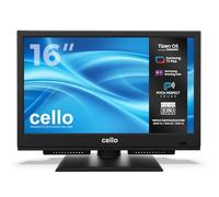 Cello C1626TZH Smart TV 16" con Tizen OS di Samsung, Bluetooth e audio Pitch Perfect, triplo sintonizzatore, TV compatta ideale per cucina, camera e piccoli spazi, alimentazione solo da rete elettrica