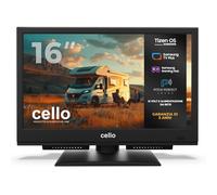 Cello CTRAV-16TZ Smart TV 16" 12V per camper, camion e barca, Tizen OS di Samsung, Bluetooth, audio Pitch Perfect, Gaming Hub, triplo sintonizzatore
