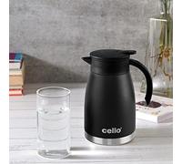Cello Duro Pot, fiaschetta calda e fredda, teiera isolata sottovuoto, rivestimento DTP resistente, bottiglia isolata sottovuoto per viaggi, casa, ufficio, scuola, 800 ml, nero