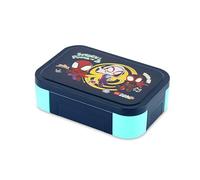CELLO Kidzbee Galaxy Web Warriors - Contenitore termico per bambini con scatola interna in acciaio, blu navy, design 3D Touch & Feel Tiffin, a prova di perdite e resistente alla rottura, ideale per