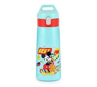 Cello Kidzbee Gulp Best Pals - Borraccia termica 3D Touch & Feel Disney & Marvel, bottiglia per bambini per scuola e picnic, 8 ore calde e fredde, a prova di perdite, con coperchio a pulsante, 490 ml
