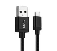 CELLONIC 1x USB A Cavo dati compatibile con Nikon Z 6 II, Z6 II, UC-E24 | 3.1 Gen 1, 1m, Nylon, nero per Nikon Z 6 II, Z6 II, 8, 5, 9, Nikon Z 6, 7II, UC-E24, fc, 30, 7, D6, D780