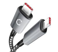 CELLONIC 1x USB C Type C Cavo Dati Compatibile con Samsung Galaxy S23, S22 | 3.1, 1m, Nylon, grigio/nero per Samsung SM-T510 Galaxy Tab A 10.1 Wi-Fi, Galaxy S23 per Huawei P30 Lite per Apple iPhone 16