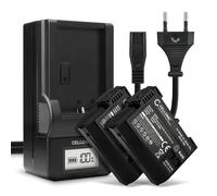 CELLONIC 2x Batteria compatibile con Nikon D850, 1 V1, D7500, D750, EN-EL15 | 2000mAh, 7.4V, Ioni di Litio per Nikon D500, Z6 II, D7000, D800, D7200, D7100, Z7, D810, D610, D600, Z 8, D800E, 7II, 5, 6, 7