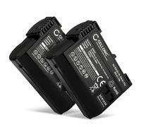 CELLONIC 2x Batteria compatibile con Nikon ZR, D850, 1 V1, D7500, EN-EL15 | 2000mAh, 7V, Ioni di Litio per Nikon D750, D500, Z6 II, D7000, D800, D7200, D7100, Z7, D810, D610, D600, Z 8, D800E, 7II, 5