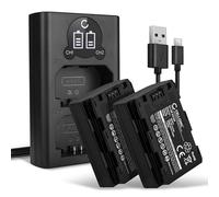 CELLONIC 2x Batteria NP-FZ100 compatibile con Sony A7 III Alpha 7 III A7R III A7S III 7R III, A9 II, 1600mAh + Caricabatterie Doppio BC-QZ1 ricambio, pila